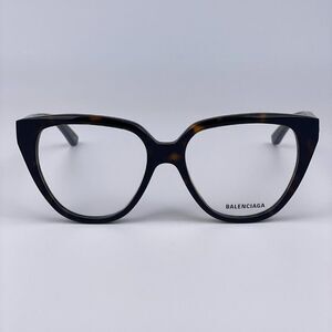 NEW Balenciaga BB0129O 005 Havana Cat Eye Women Eyeglasses